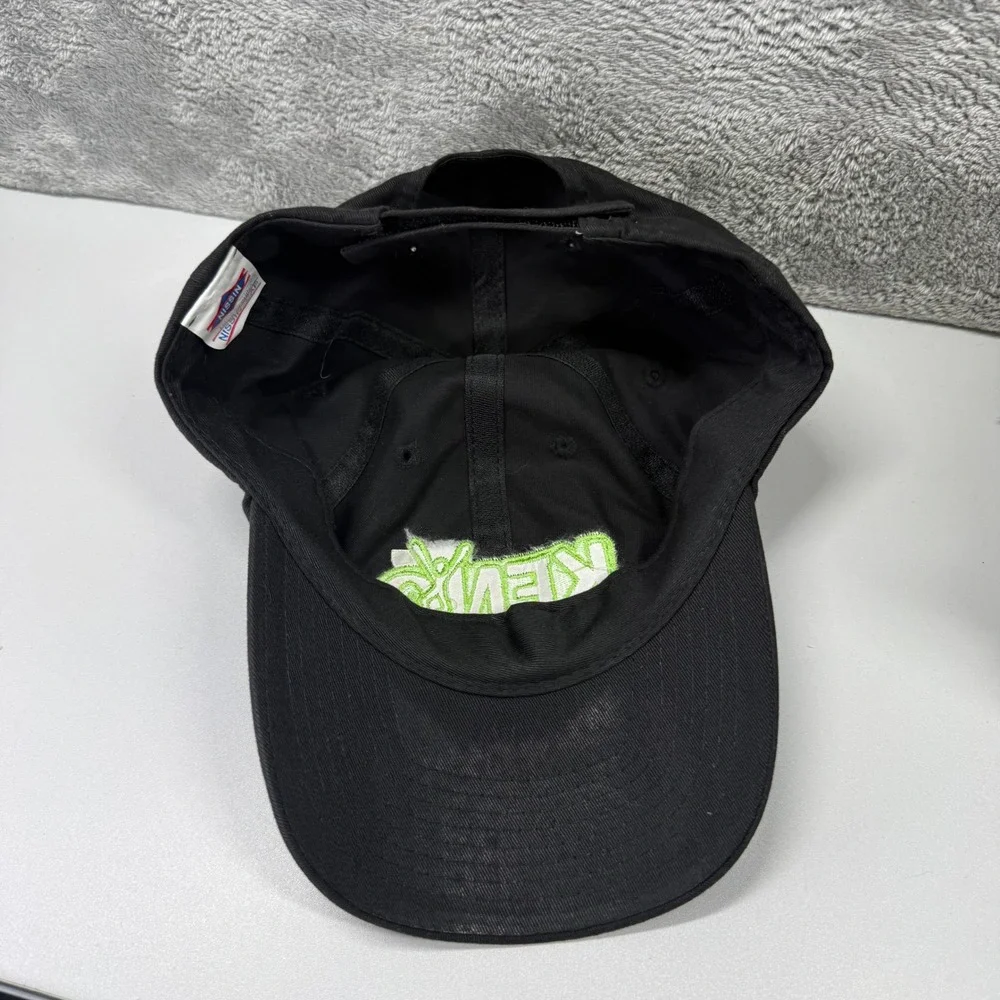 Nissin Cap KENO Baseball Hat Black Neon Green Embroidered Adjustable Strapback
